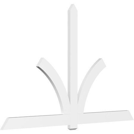 Ekena Millwork Redmond Architectural Grade PVC Gable Bracket, 108"W x 67 1/2"H x 2"D x 6"F, 15/12 Pitch GBP108X68X0206RED00